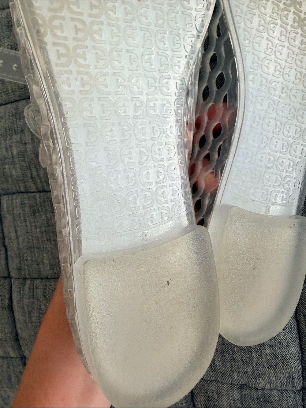 Sam Edelman White Clear Mesh Mary Jane Flats - Picture 4 of 4